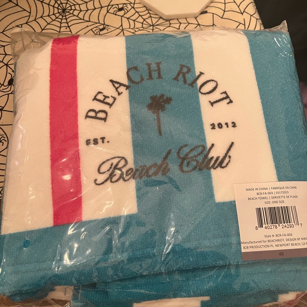 Beach Riot Beach Club Beach Towel NWT